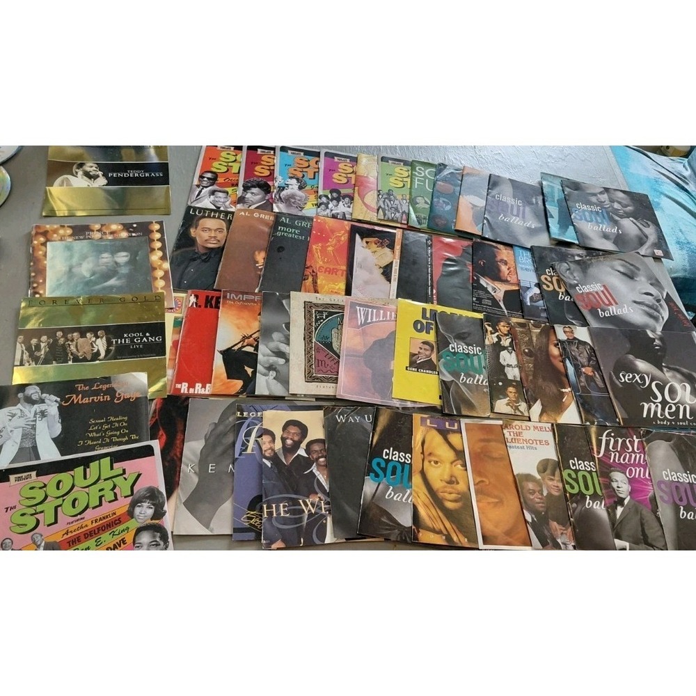 Mixed Lot 50 Pieces Vintage CD Paper Front Covers & booklet DIY Scrap Collection